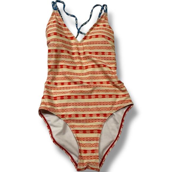 Indigo Rein Americana Tribal Red White Blue Swimsuit Small - Picture 1 of 3